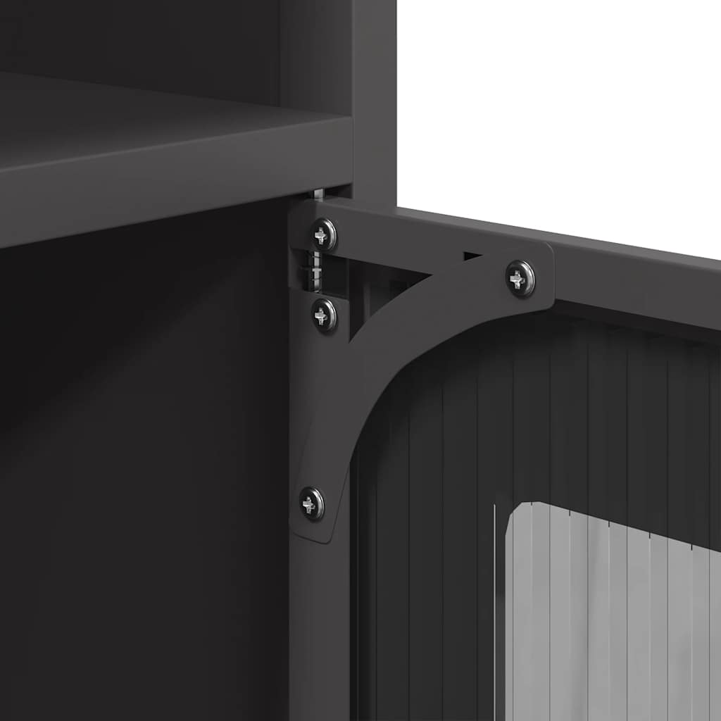 Dressoir 100,5x39x107 cm koudgewalst staal zwart
