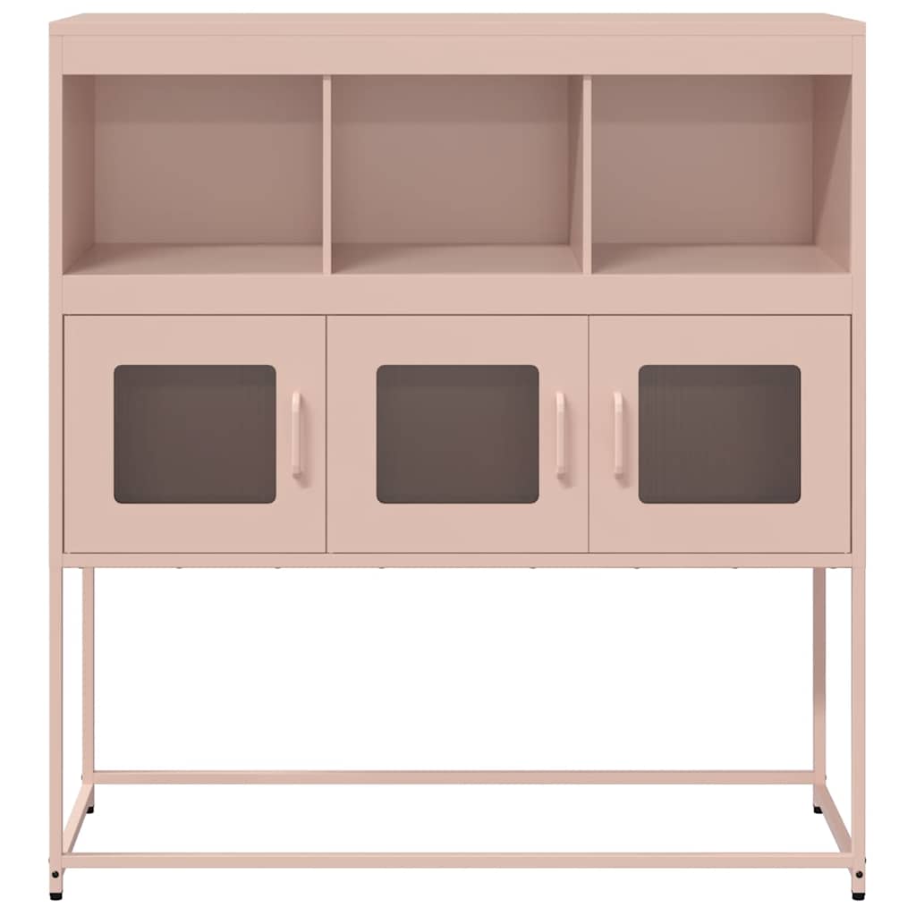 Dressoir 100,5x39x107 cm koudgewalst staal roze