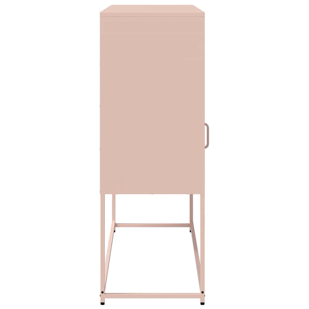 Dressoir 100,5x39x107 cm koudgewalst staal roze