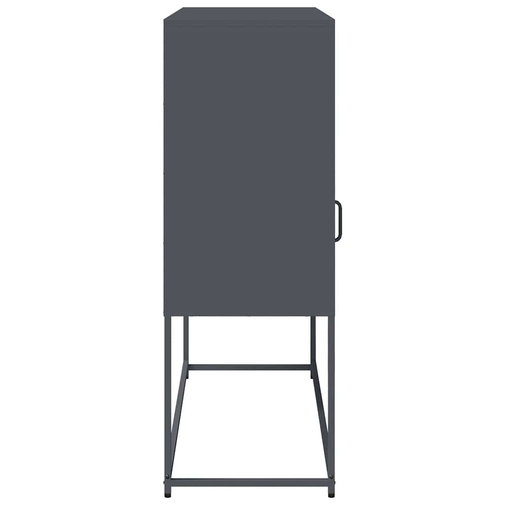 Dressoir 100,5x39x107 cm koudgewalst staal antracietkleurig