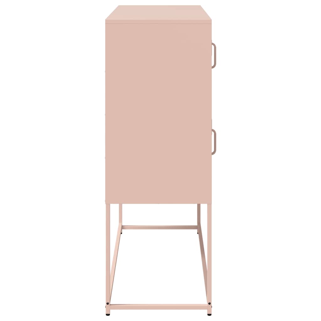 Dressoir 100,5x39x107 cm koudgewalst staal roze