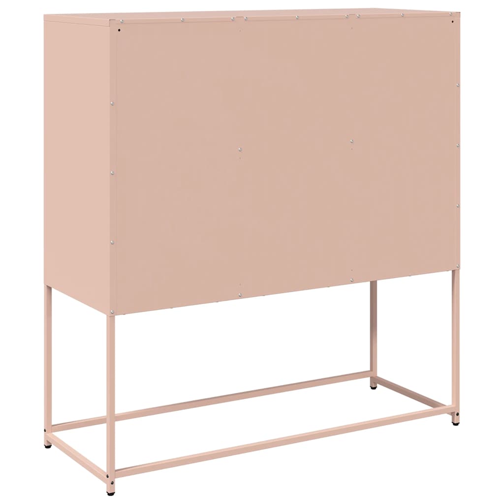 Dressoir 100,5x39x107 cm koudgewalst staal roze