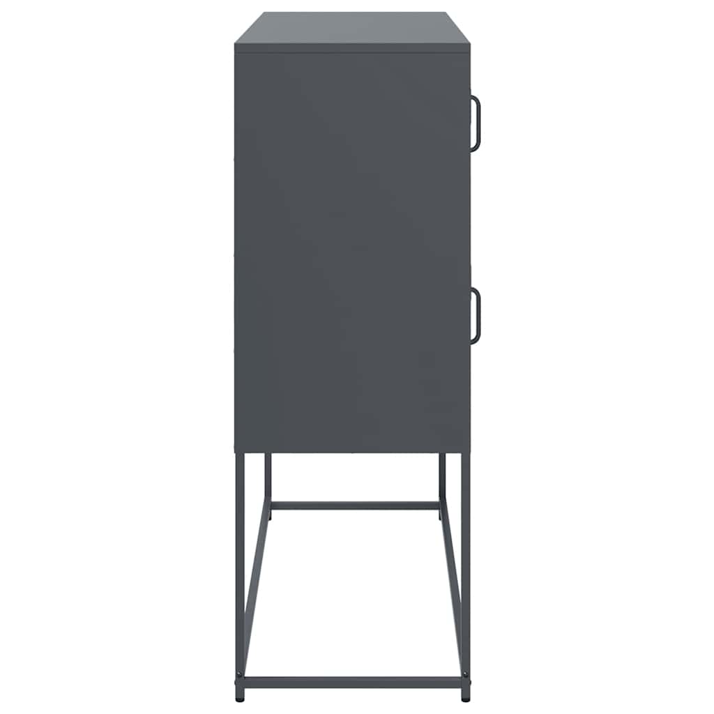 Dressoir 100,5x39x107 cm koudgewalst staal antracietkleurig