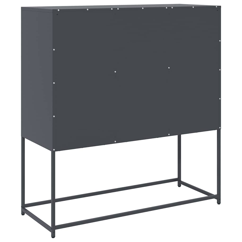 Dressoir 100,5x39x107 cm koudgewalst staal antracietkleurig