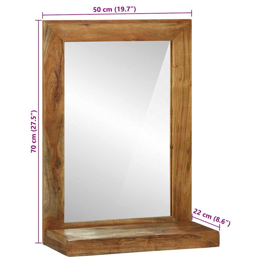 Badkamer Spiegel Bruin 50 x 22 x 70 cm Massief Hout Acacia