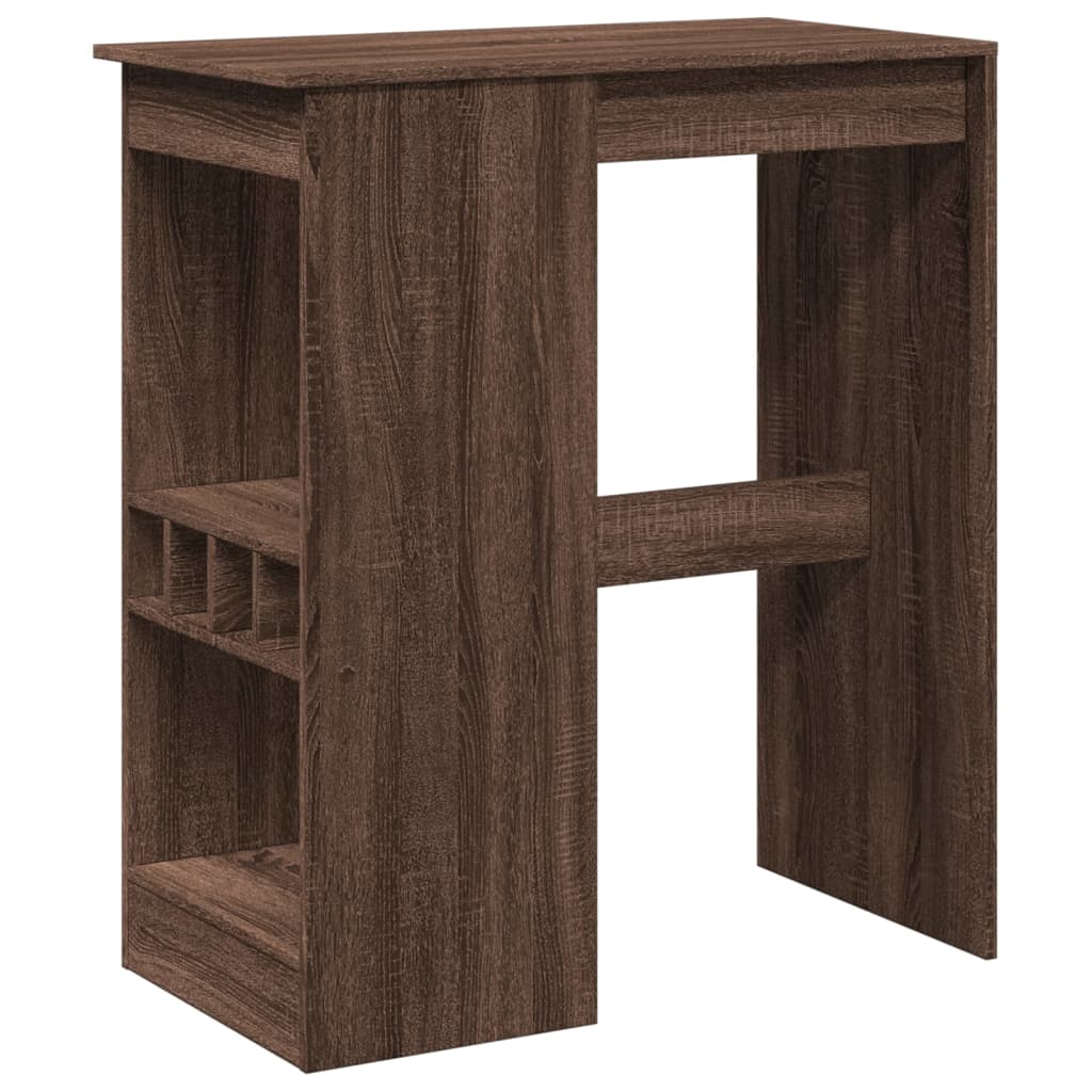 Bartafel met rekken 90x47,5x103,5 cm bewerkt hout bruin eiken