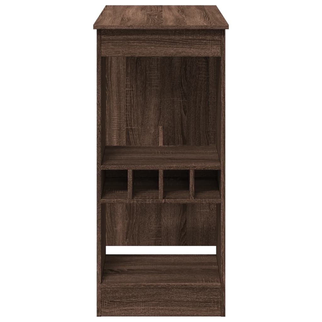 Bartafel met rekken 90x47,5x103,5 cm bewerkt hout bruin eiken