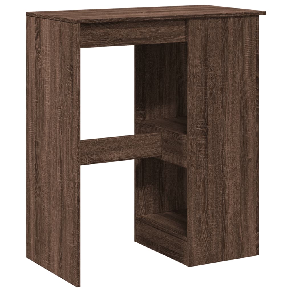 Bartafel met rekken 90x47,5x103,5 cm bewerkt hout bruin eiken