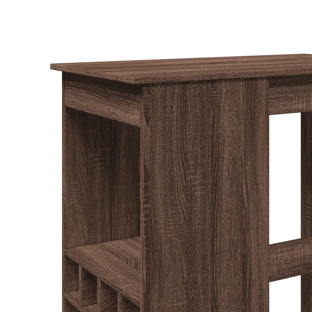 Bartafel met rekken 90x47,5x103,5 cm bewerkt hout bruin eiken