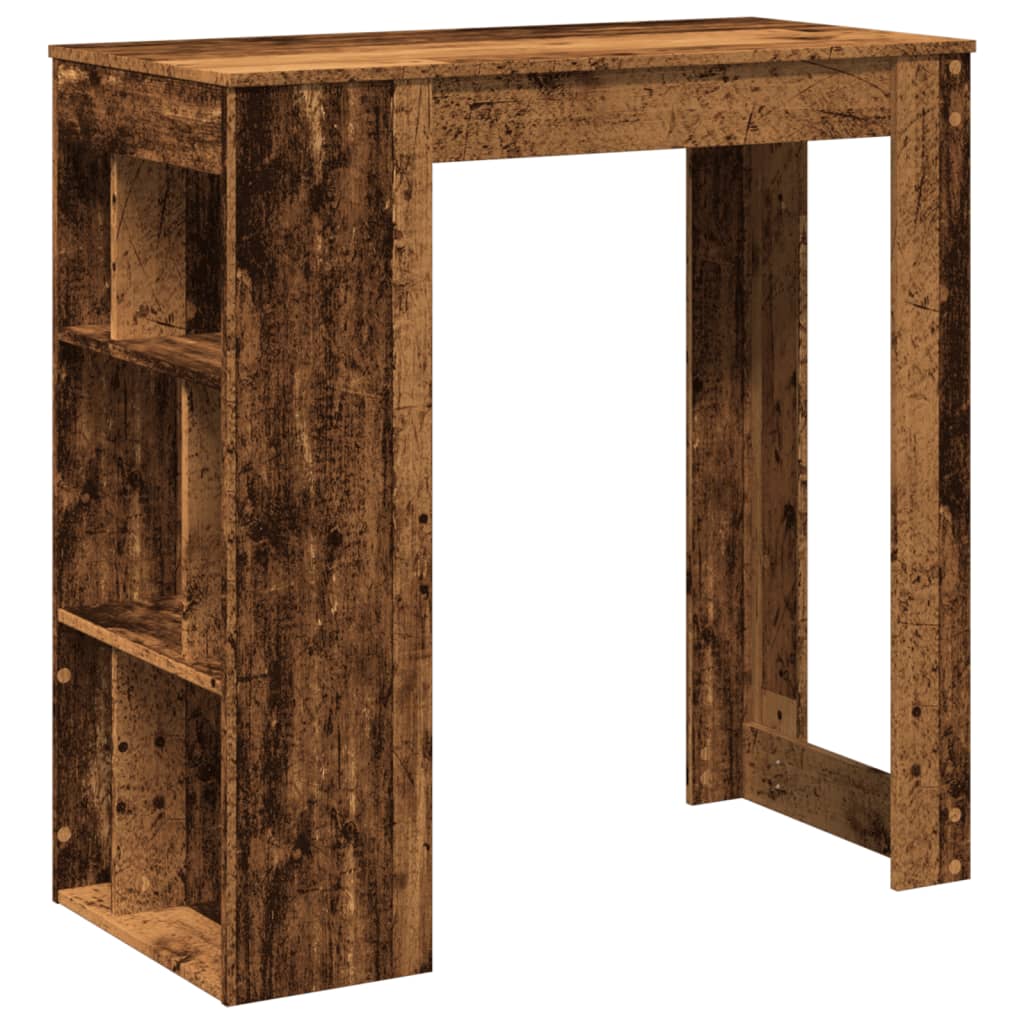 Bartafel met rekken 102x50x103,5 cm bewerkt hout oud houtkleur