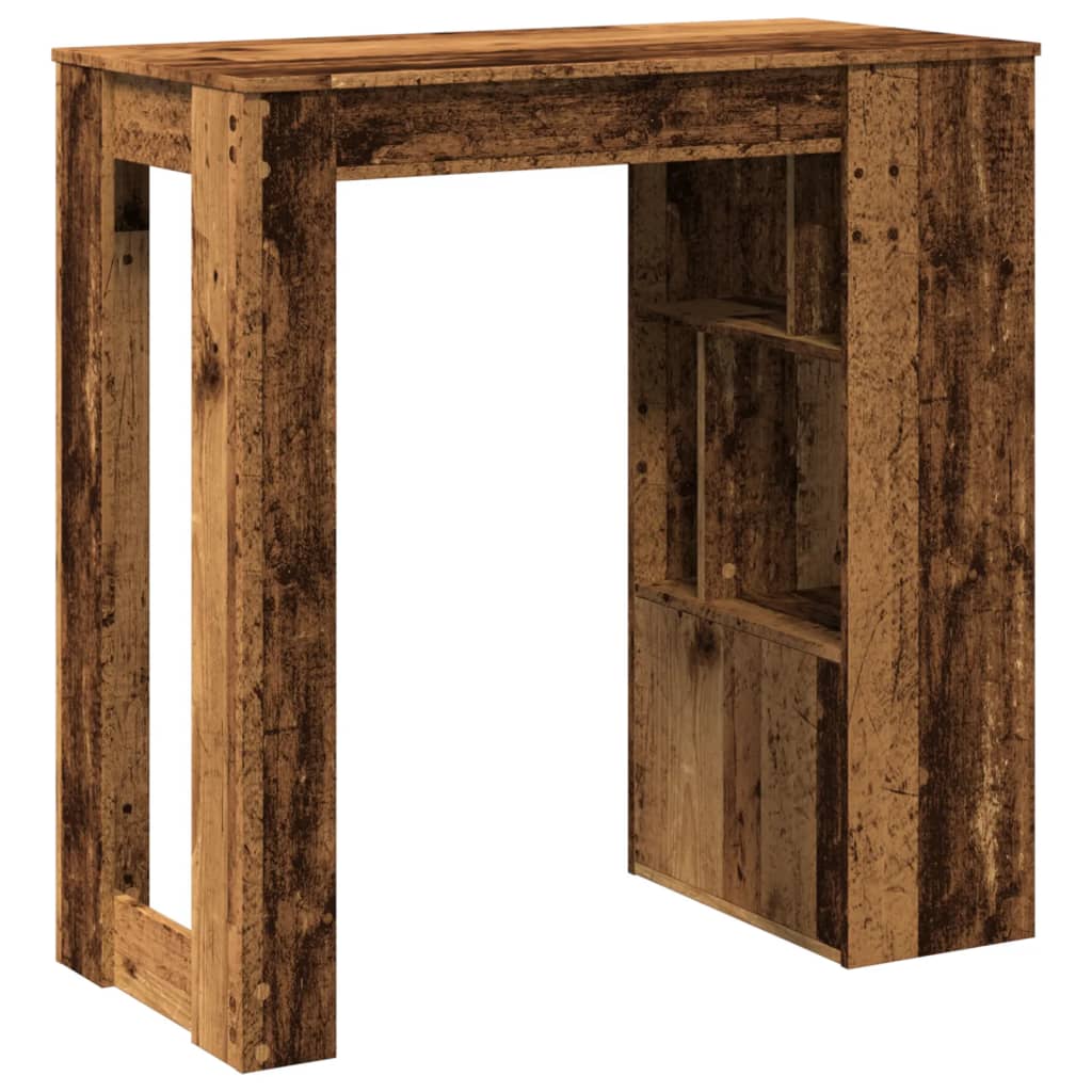 Bartafel met rekken 102x50x103,5 cm bewerkt hout oud houtkleur