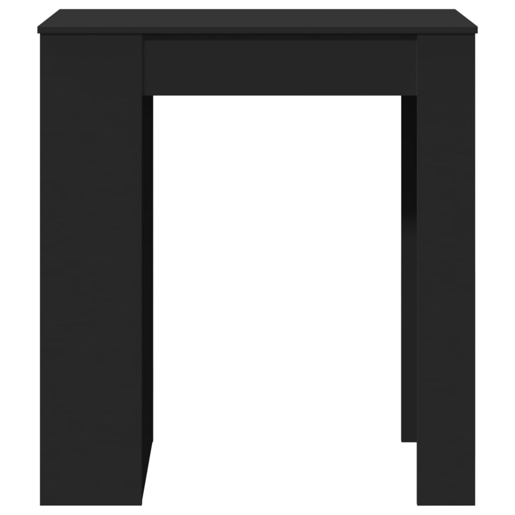 Bartafel met rekken 95x47x103,5 cm bewerkt hout zwart