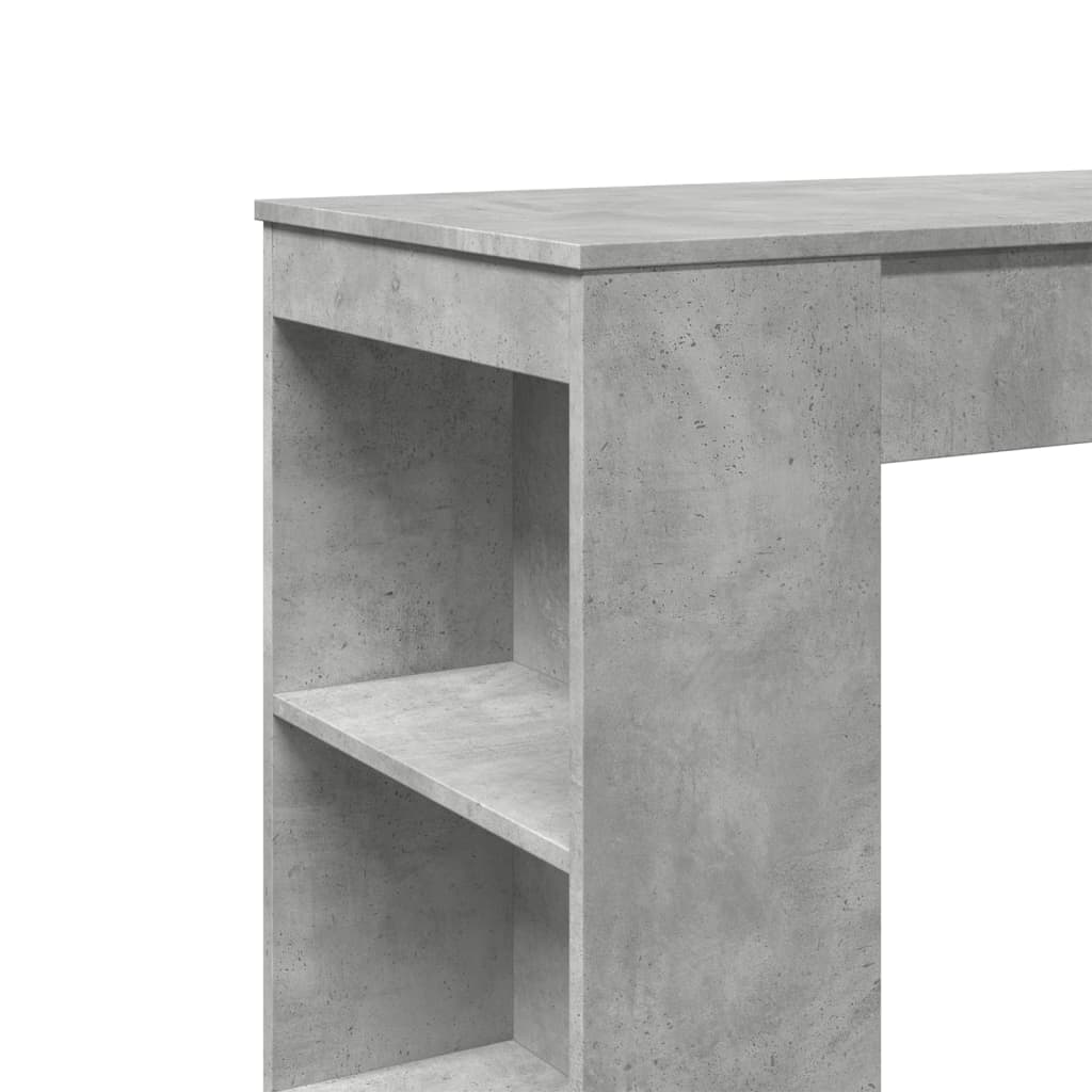 Bartafel met rekken 95x47x103,5 cm bewerkt hout betongrijs
