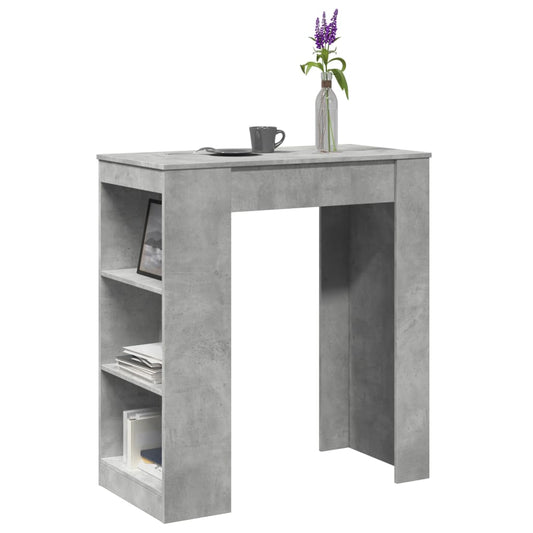 Bartafel met rekken 95x47x103,5 cm bewerkt hout betongrijs