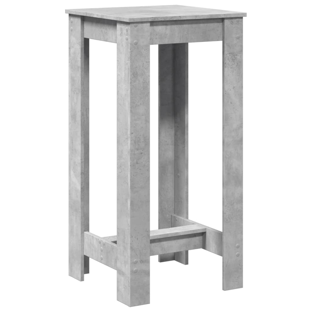 Bartafel 51x50x103,5 cm bewerkt hout betongrijs