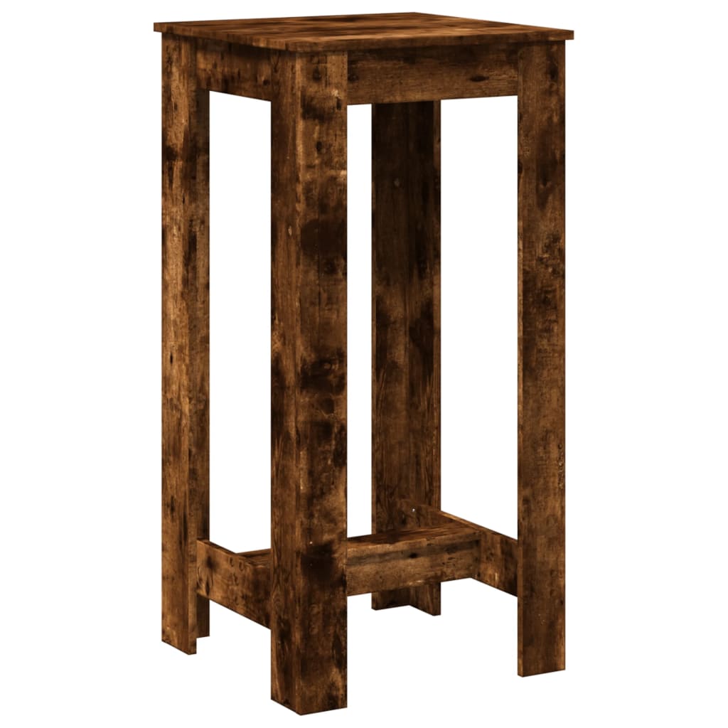 Bartafel 51x50x103,5 cm bewerkt hout gerookt eikenkleur