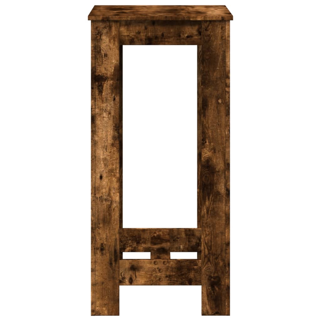 Bartafel 51x50x103,5 cm bewerkt hout gerookt eikenkleur