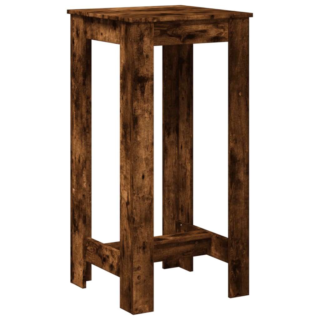 Bartafel 51x50x103,5 cm bewerkt hout gerookt eikenkleur