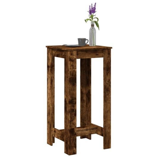 Bartafel 51x50x103,5 cm bewerkt hout gerookt eikenkleur