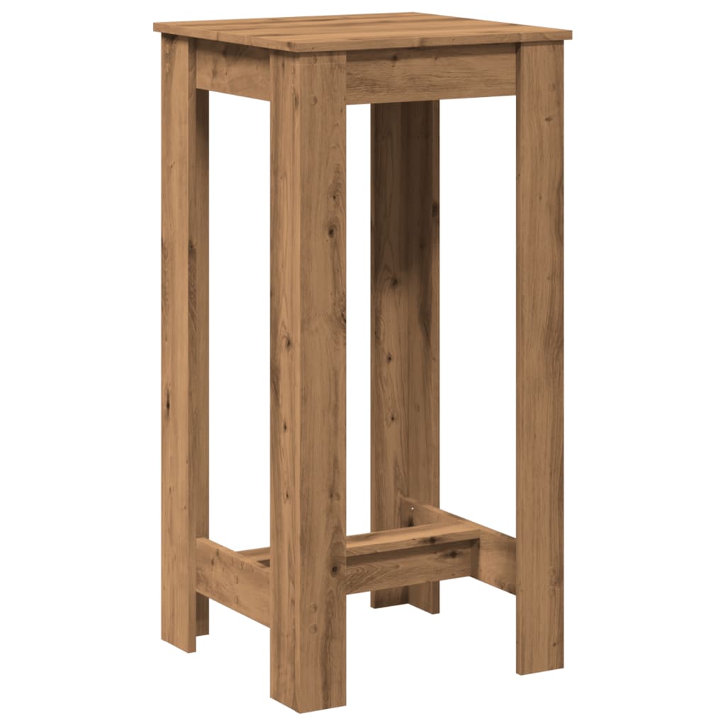 Bartafel 51x50x103,5 cm bewerkt hout artisanaal eikenkleurig