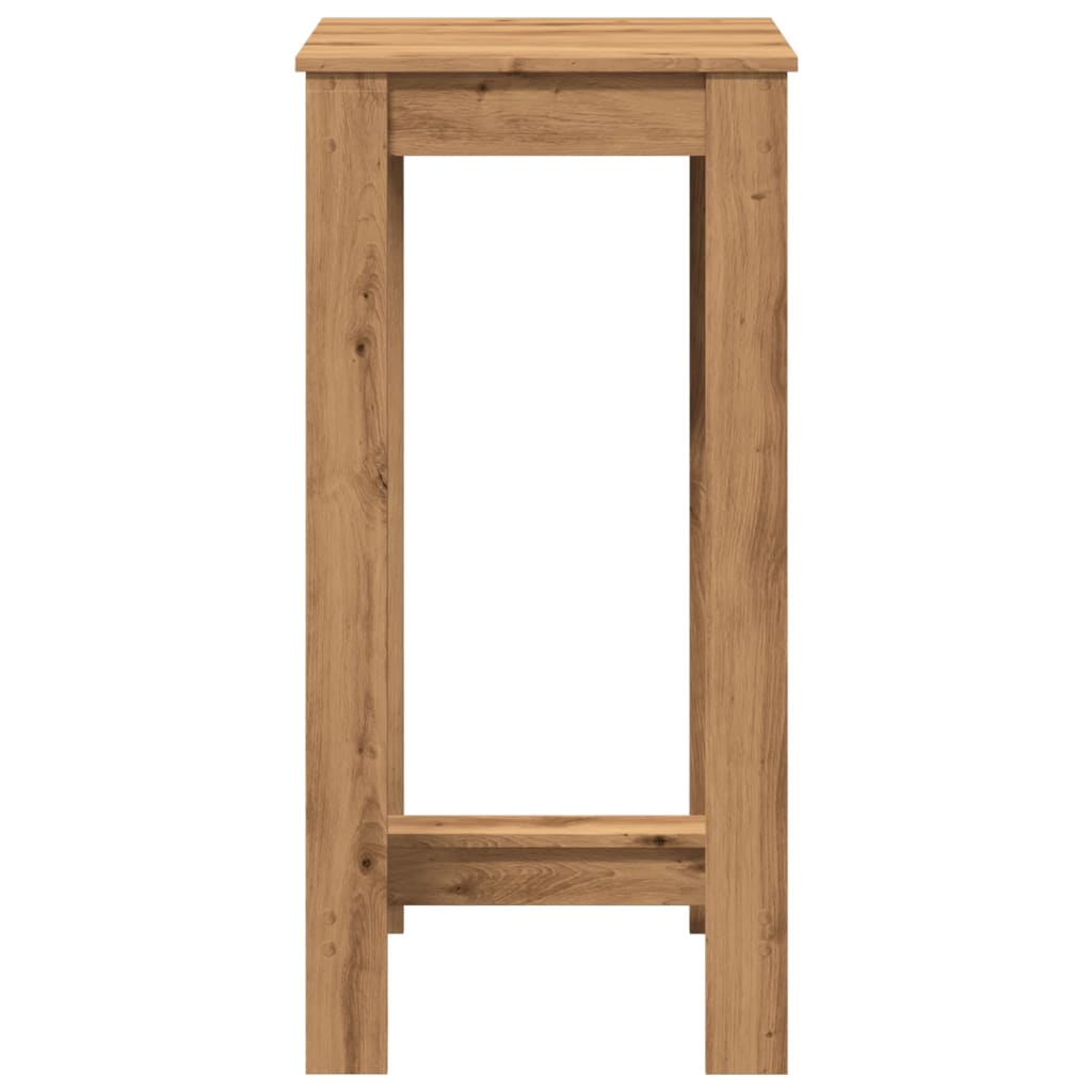 Bartafel 51x50x103,5 cm bewerkt hout artisanaal eikenkleurig