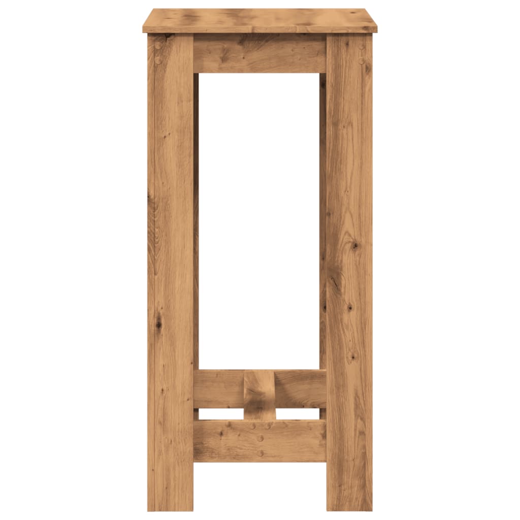 Bartafel 51x50x103,5 cm bewerkt hout artisanaal eikenkleurig