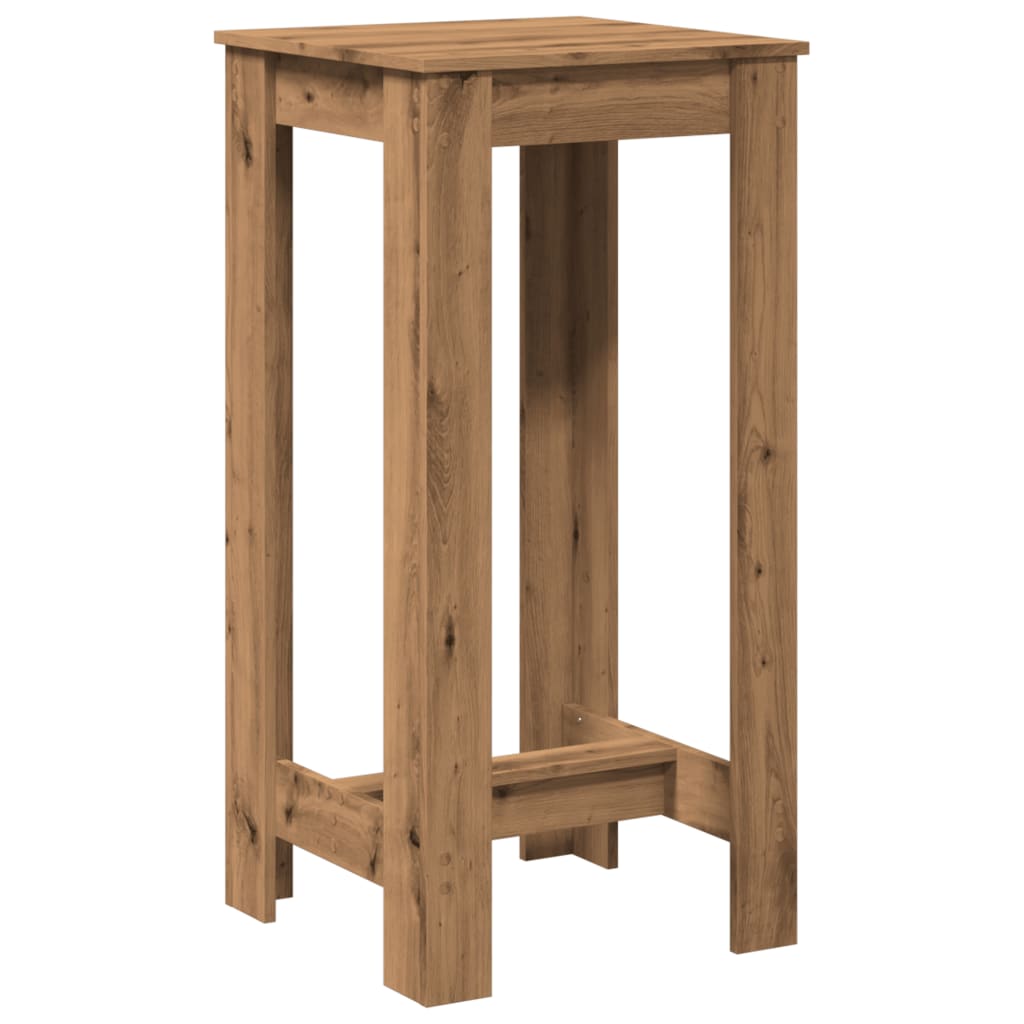 Bartafel 51x50x103,5 cm bewerkt hout artisanaal eikenkleurig