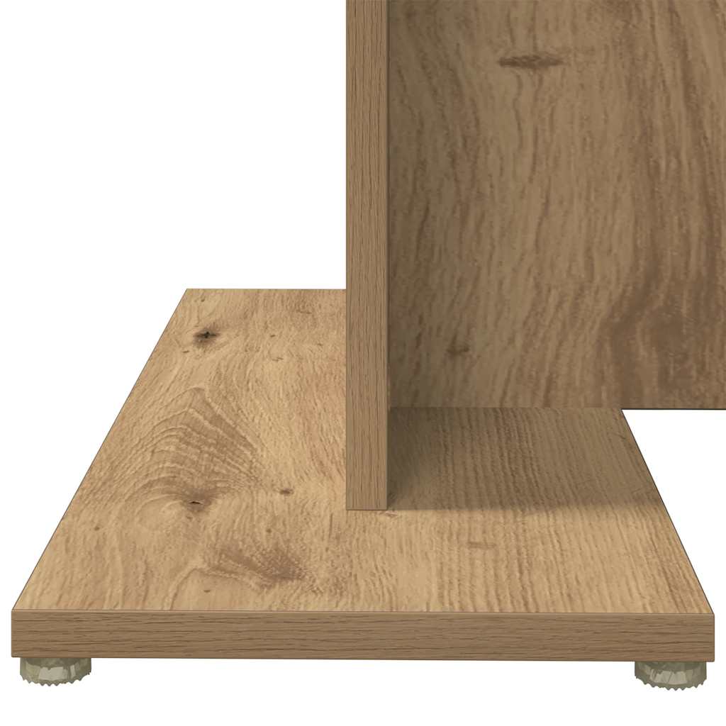 Eettafel 80x80x75 cm bewerkt hout artisanaal eikenkleurig