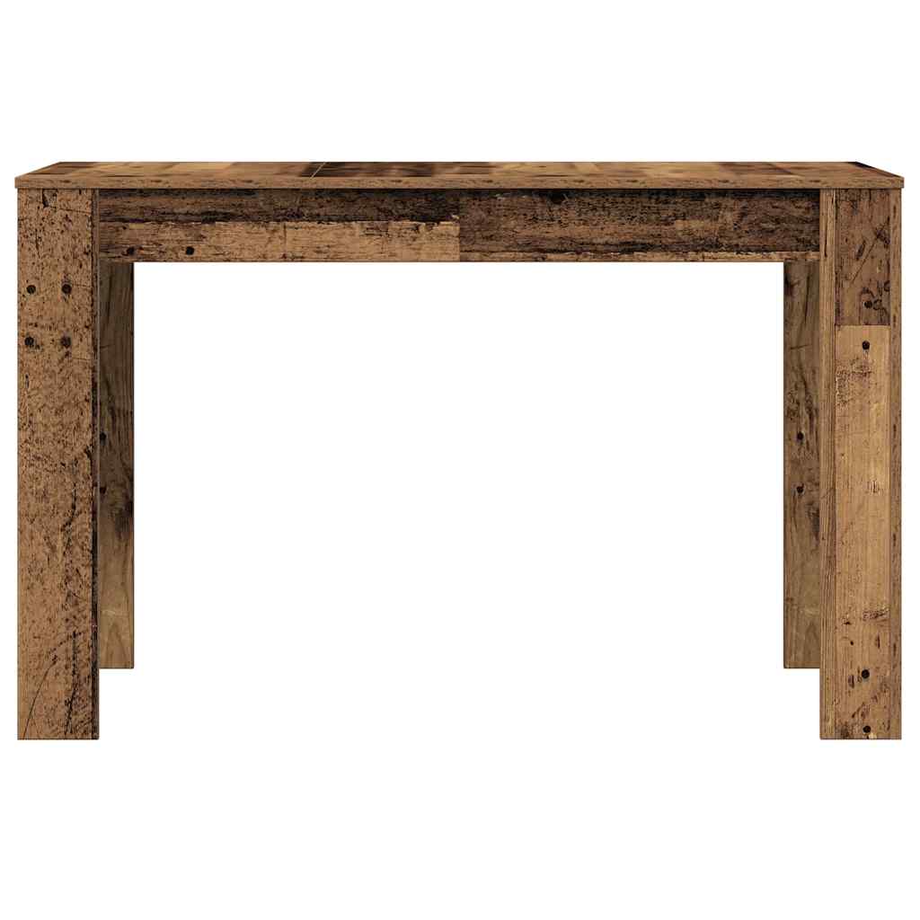 Eettafel 120x60x76 cm bewerkt hout oud houtkleurig