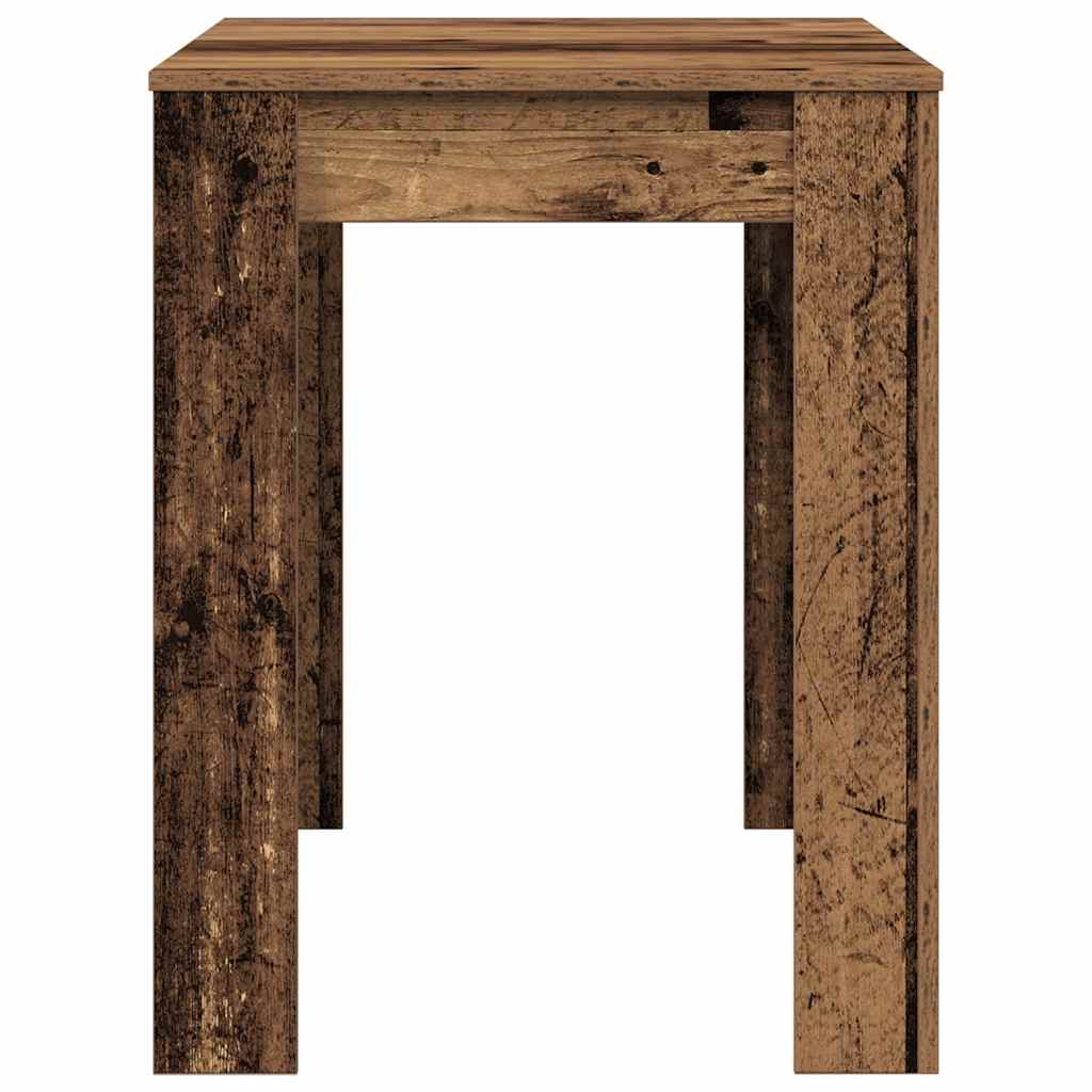 Eettafel 120x60x76 cm bewerkt hout oud houtkleurig
