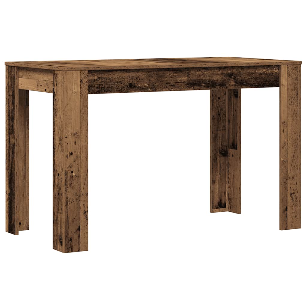Eettafel 120x60x76 cm bewerkt hout oud houtkleurig