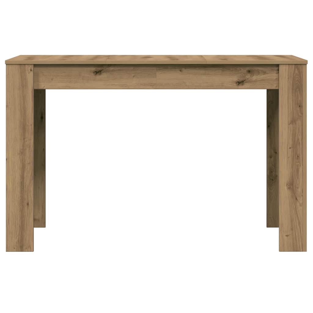 Eettafel 120x60x76 cm bewerkt hout artisanaal eikenkleur