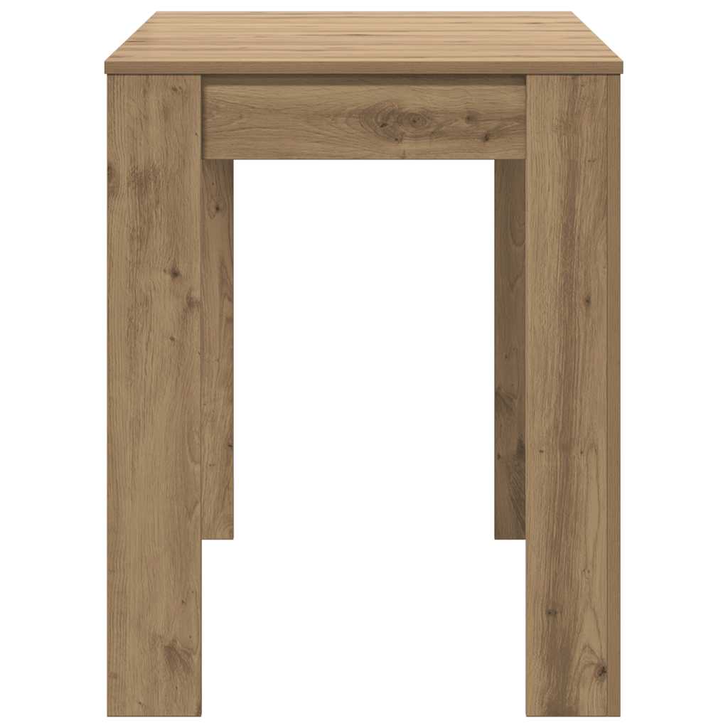 Eettafel 120x60x76 cm bewerkt hout artisanaal eikenkleur