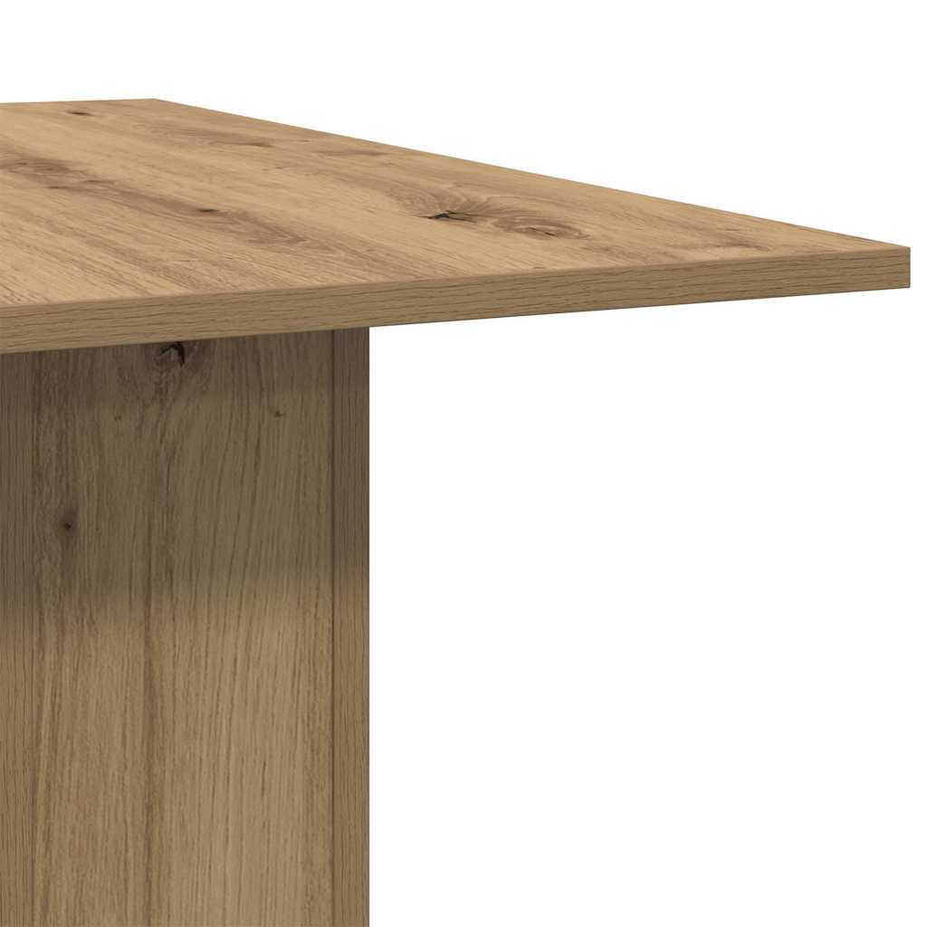 Eettafel 180x90x76 cm bewerkt hout artisanaal eikenkleur