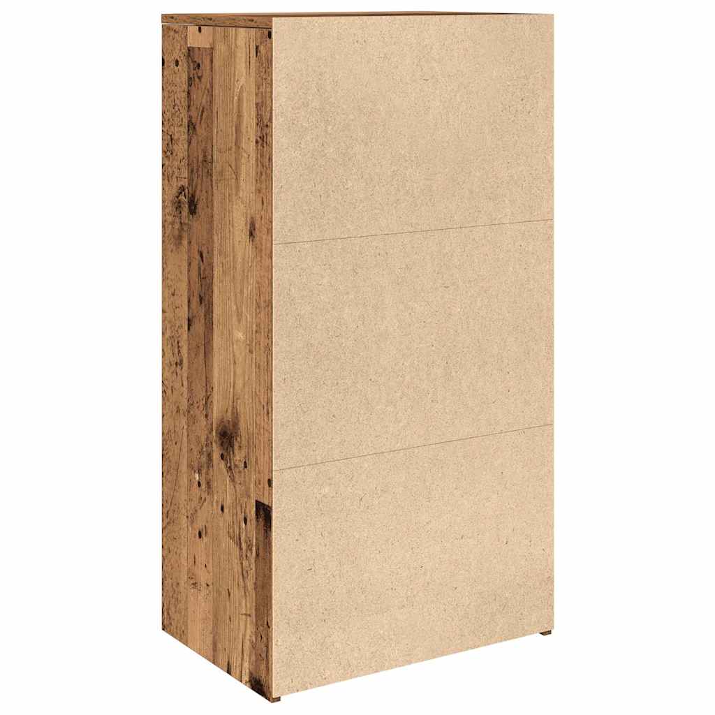 Dressoir met 6 lades 50x34x96 cm bewerkt hout oud houtkleurig