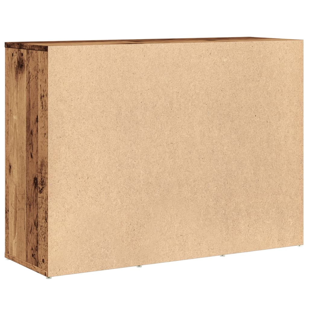 Dressoir 88x30x64 cm bewerkt hout oud houtkleurig