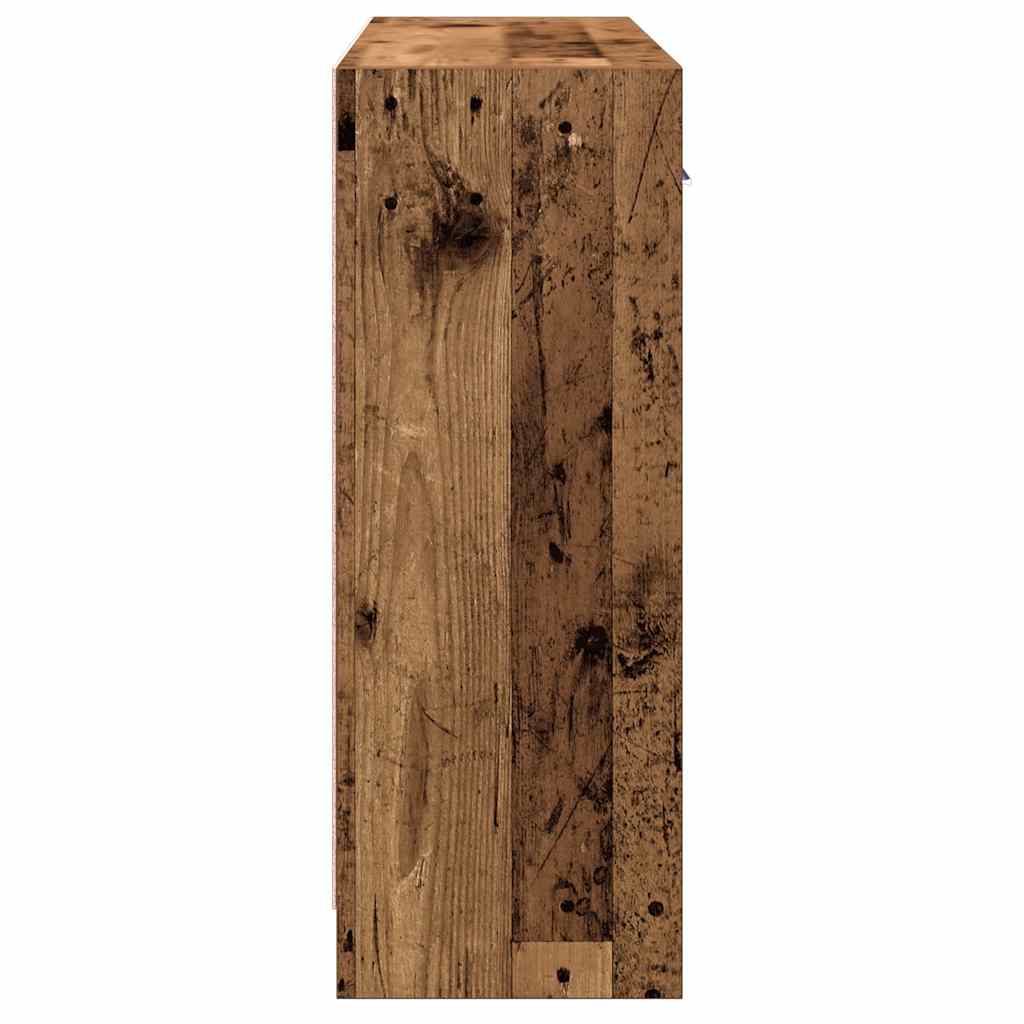 Dressoir 91x28x75 cm bewerkt hout oud houtkleurig