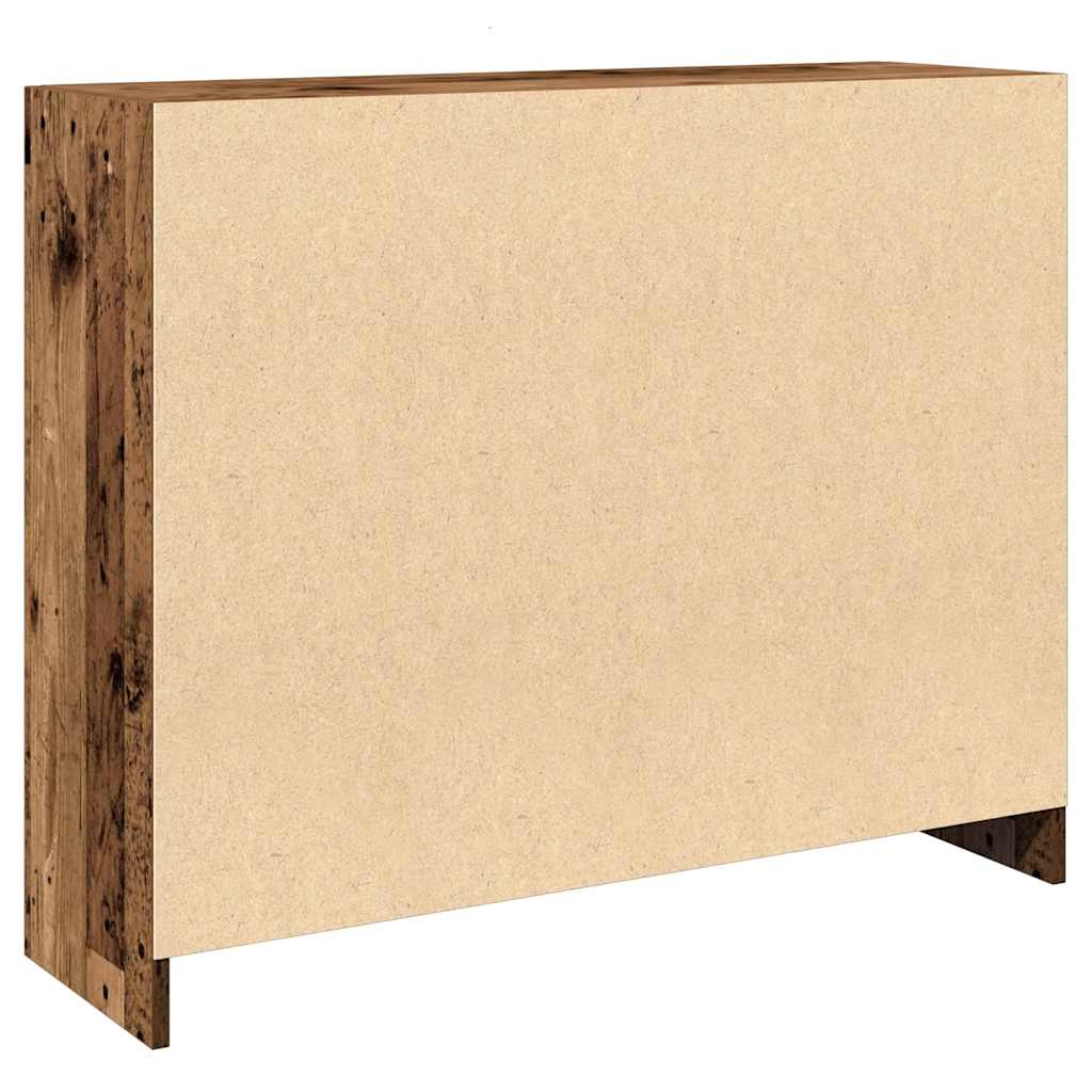 Dressoir 91x28x75 cm bewerkt hout oud houtkleurig