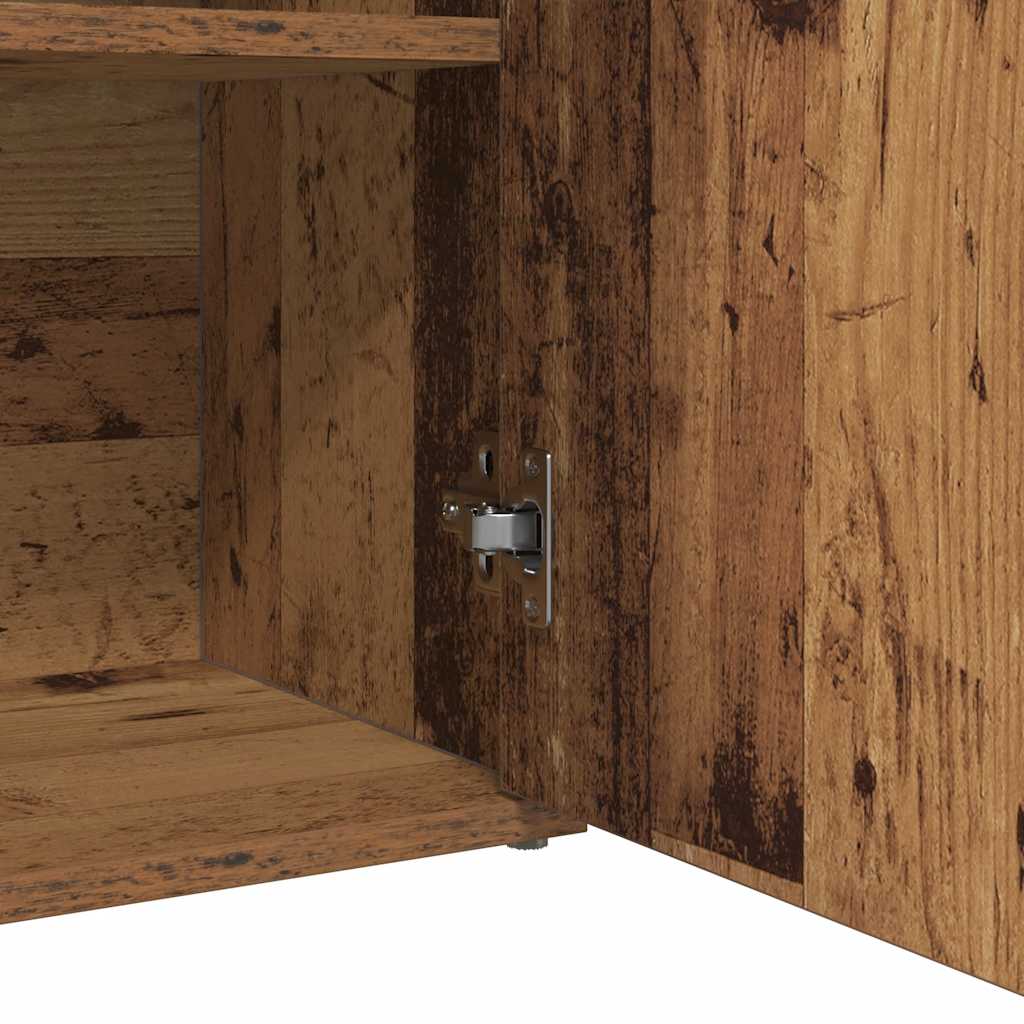 Dressoir 60x30x75 cm bewerkt hout oud houtkleurig