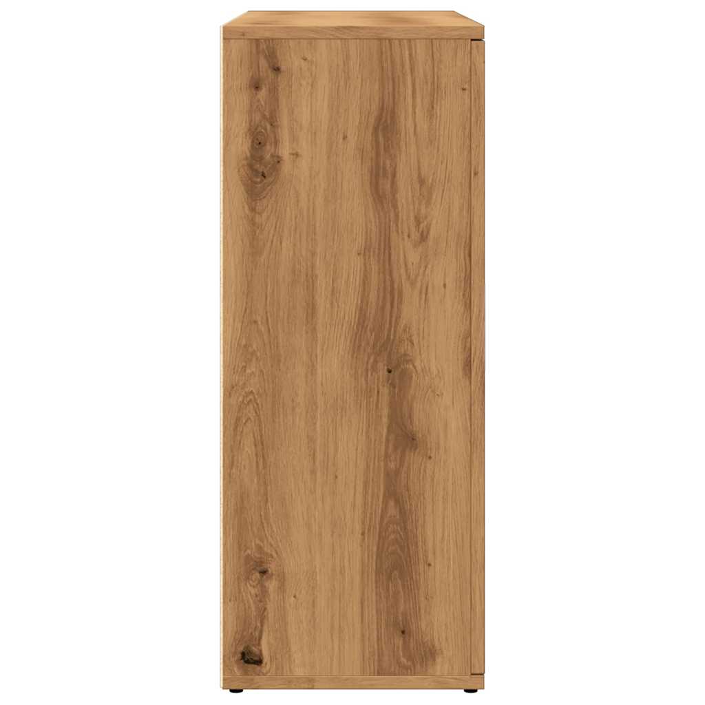 Dressoir 91x29,5x75 cm bewerkt hout artisanaal eikenkleurig