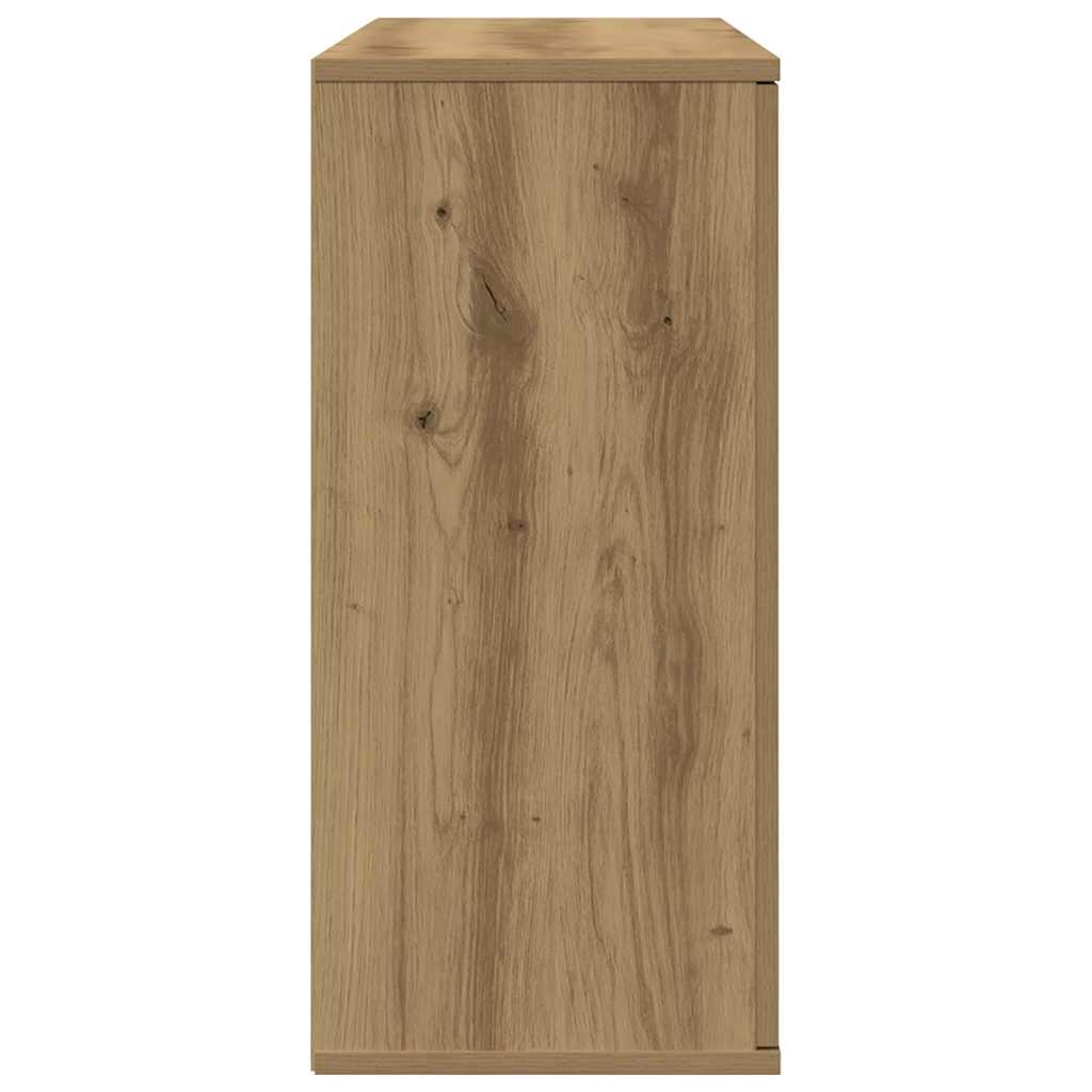 Dressoir 90x29,5x65 cm bewerkt hout artisanaal eikenkleur
