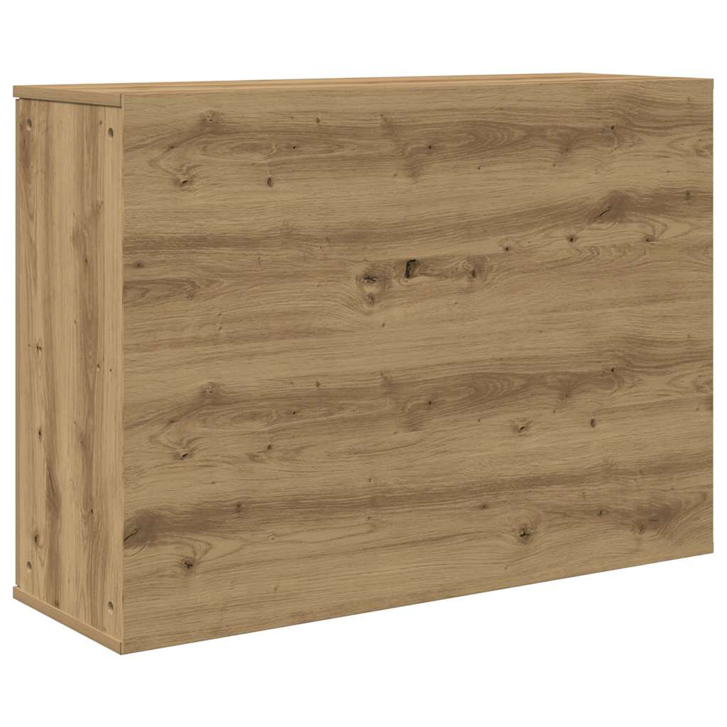 Dressoir 90x29,5x65 cm bewerkt hout artisanaal eikenkleur