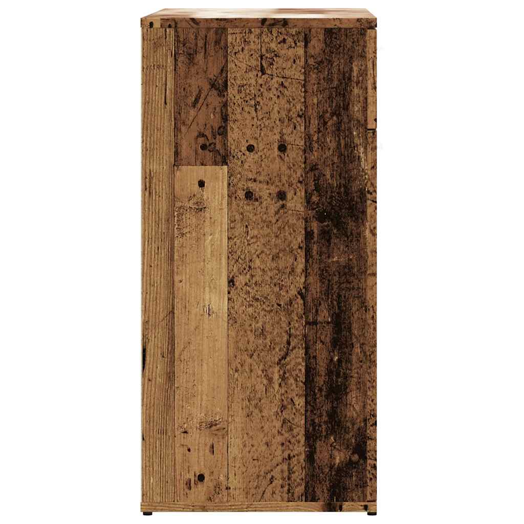 Dressoir 80x36x75 cm bewerkt hout oud houtkleurig