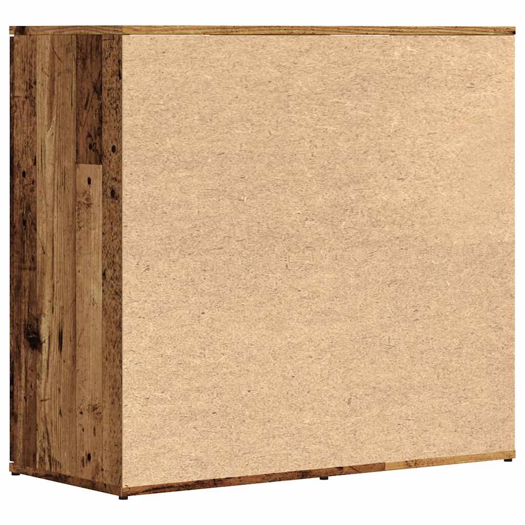 Dressoir 80x36x75 cm bewerkt hout oud houtkleurig