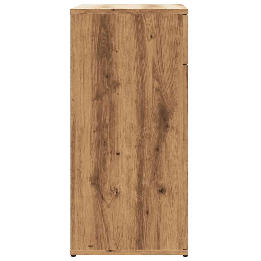 Dressoir 80x36x75 cm bewerkt hout artisanaal eikenkleur
