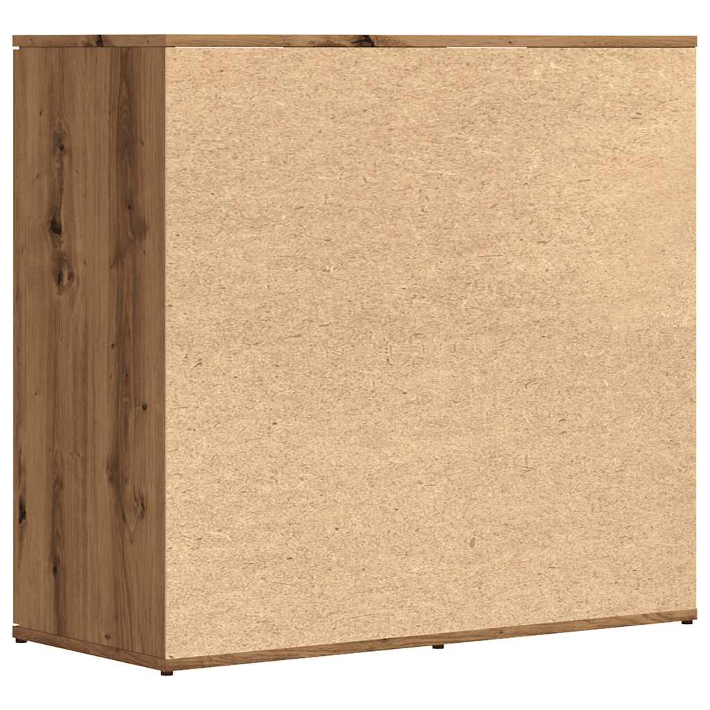 Dressoir 80x36x75 cm bewerkt hout artisanaal eikenkleur