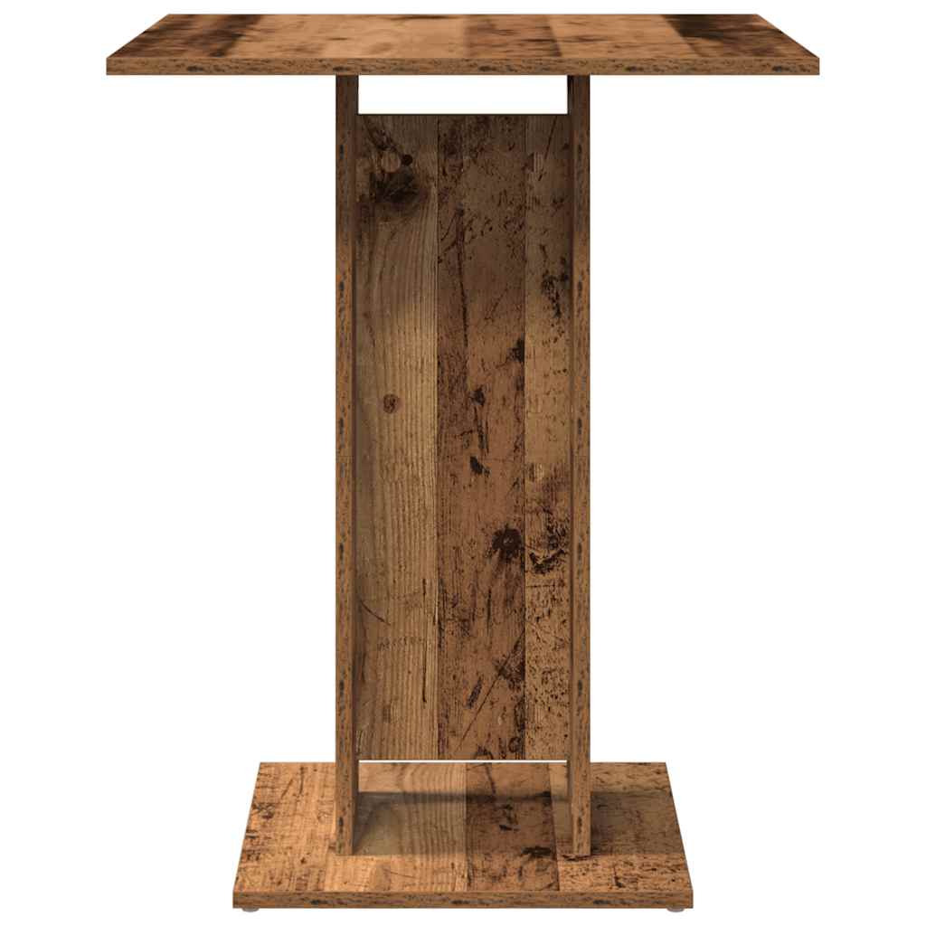 Bistrotafel 60x60x75 cm bewerkt hout oud houtkleurig