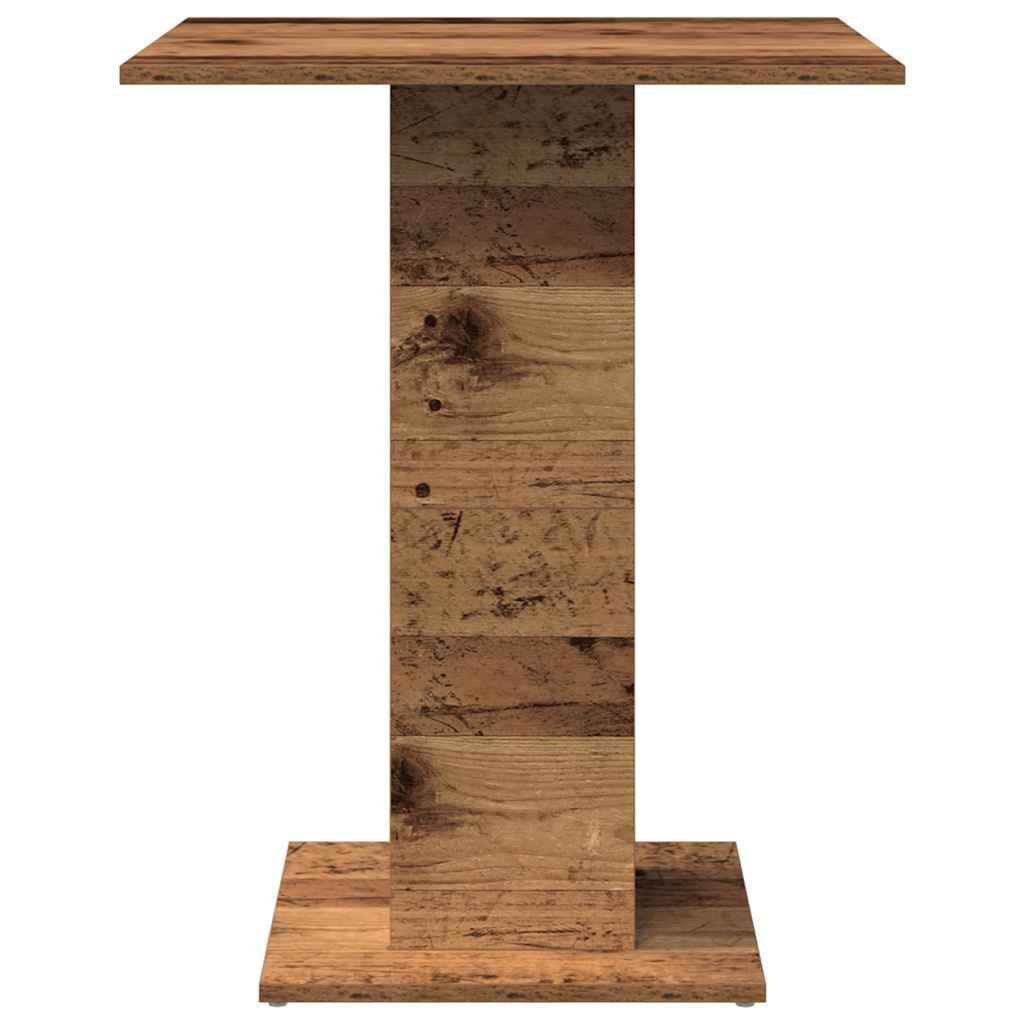 Bistrotafel 60x60x75 cm bewerkt hout oud houtkleurig