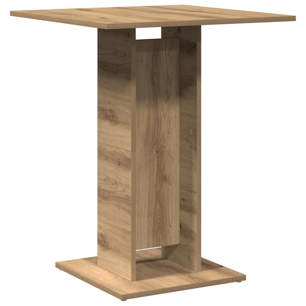 Bistrotafel 60x60x75 cm spaanplaat artisanaal eikenkleurig
