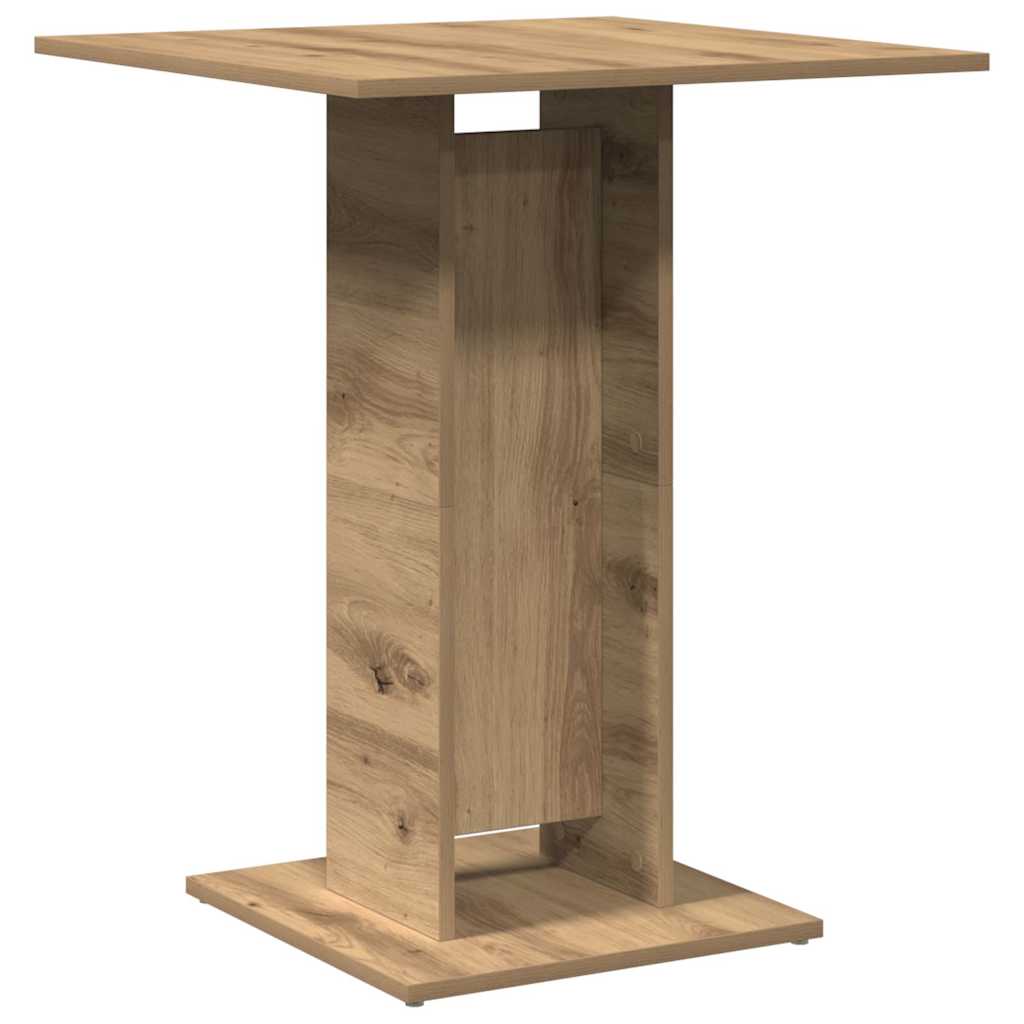 Bistrotafel 60x60x75 cm spaanplaat artisanaal eikenkleurig